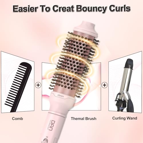 1.5 Inch Heated Round Brush, Dual PTC Ceramic Curling Brush