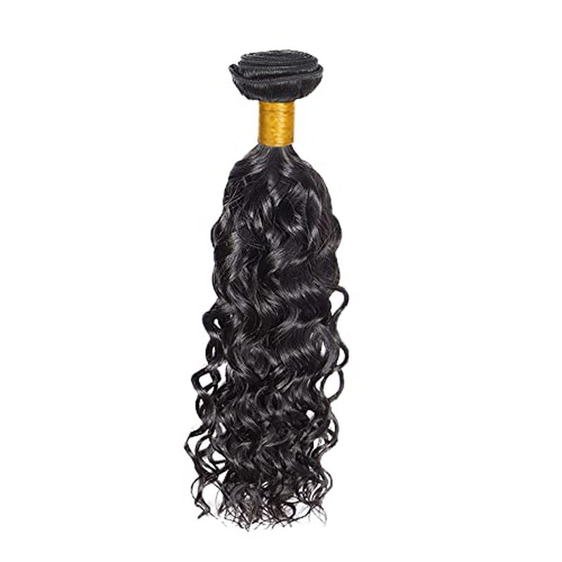 10 Inch Water Wave Human Hair Bundle #1B Natural Black