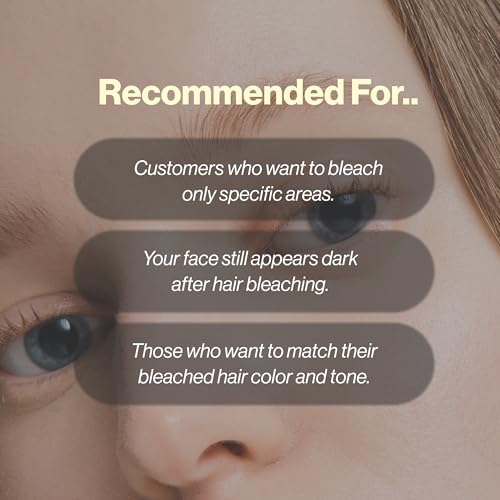 One-Use Brow Bleach Kit for Sensitive Skin - Fast Lightening, All Hair Colors
