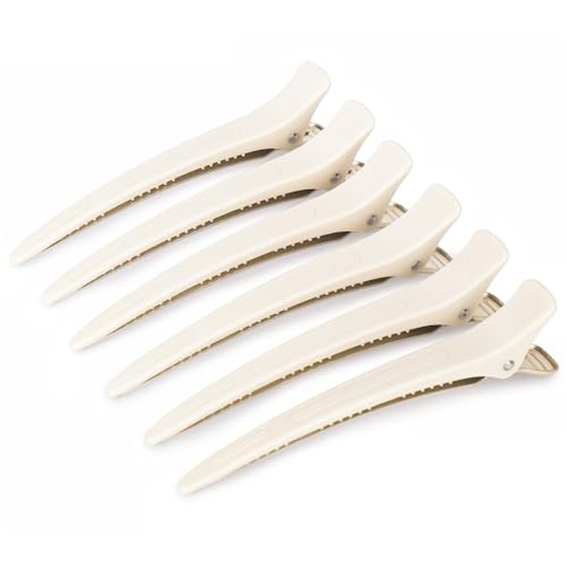 AIMIKE 4.8" No-Crease Duckbill Hair Clips - 6-Pack for Thick Hair