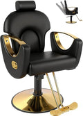 Professional Reclining Barber Chair with Hydraulic Pump