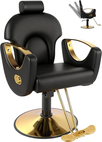 Professional Reclining Barber Chair with Hydraulic Pump