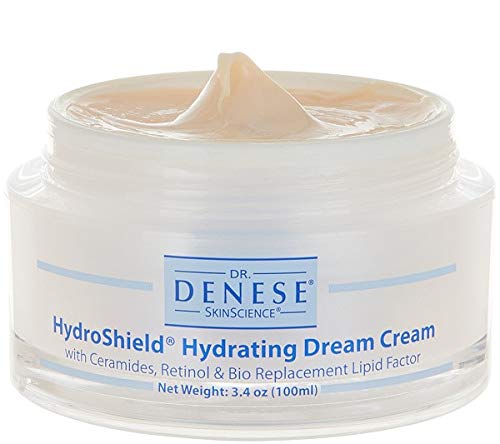 Dr. Denese SkinScience HydroShield Hydrating Dream Cream Advanced Hydration with Retinol, Peptides & Cermides To Help Maintain Moisture Tone & Elasticity - Reduce the Look of Fine Lines - 3.4oz