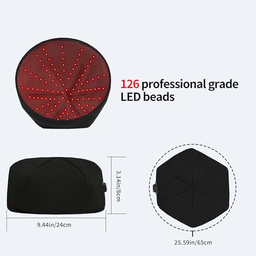 Cordless Red Light Therapy Hair Growth Cap with 5000mAh Battery