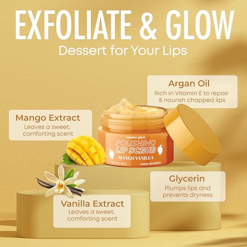 Mango Vanilla Lip Scrub – Gentle Exfoliating & Hydrating