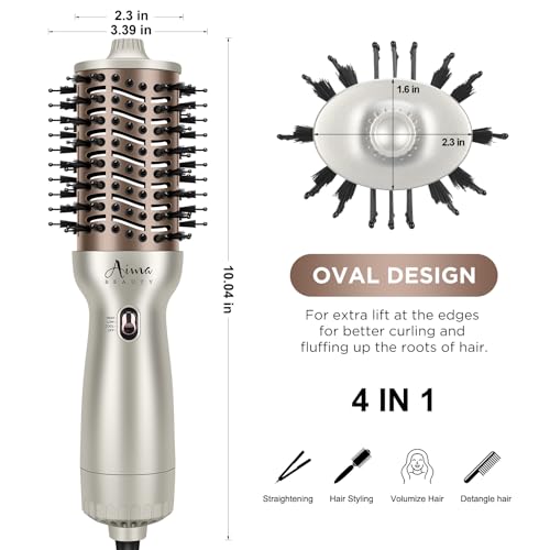 Aima Beauty 2.3 Inch Dual Voltage Hair Dryer Brush - Ionic Frizz-Free