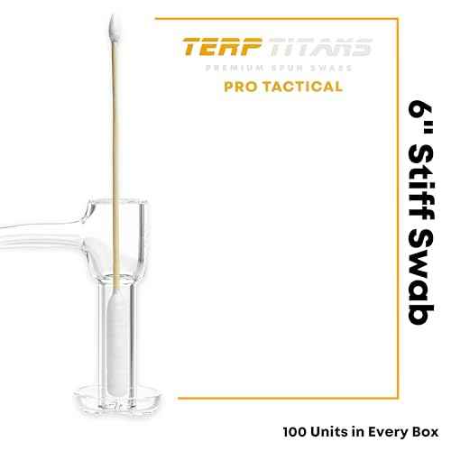 TerpTitans ? Pro Tactical ? Bamboo 6-inch Cotton Swabs, 2-Pack ? XL Barrel Tip For Max Absorption and Fine Point Tips For Tight Spaces