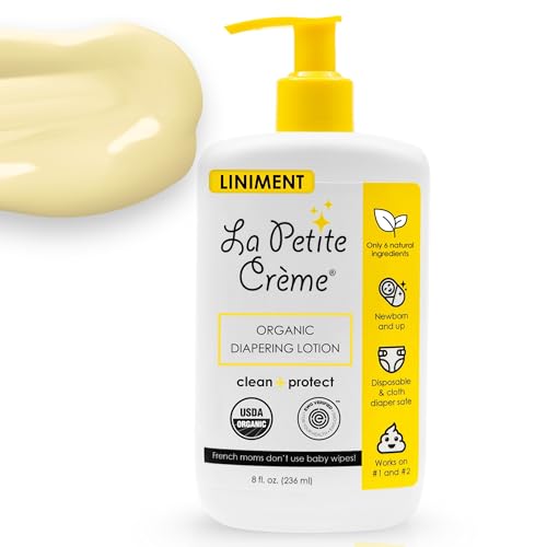 La Petite Creme Organic Baby Lotion - Diaper Cream & Skin Cleanser (8 oz)