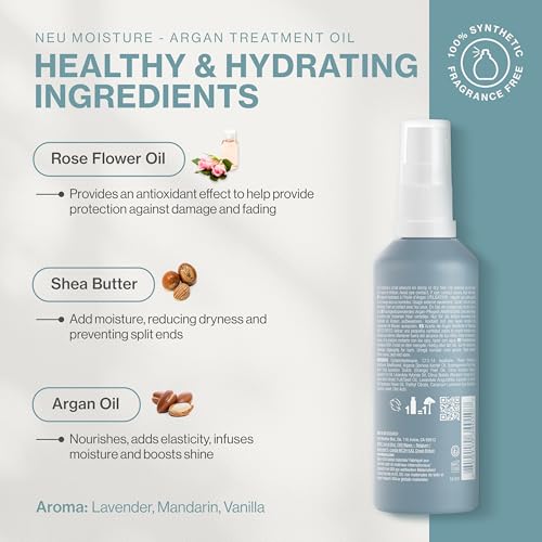 Neuma Neu Moisture Argan Hair Oil - Nourishing, Lightweight Treatment for All Hair Types