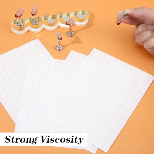 1200Pcs Double Sided Nail Sticky Tack - Clear Nail Stand Adhesive Tabs LXUEJIE