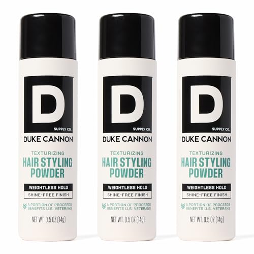 Duke Cannon Men’s Styling Powder Pack - Lightweight Texture & Matte Finish, Long-Lasting Hold for Short & Medium Hair