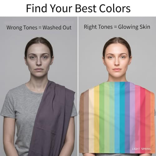 XUMGCUTM Soft Summer Color Analysis Palette Drape – Personal Style & Makeup Tool