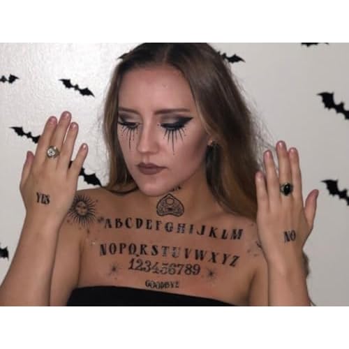 Ouija Board Halloween Temporary Tattoos, Look Real
