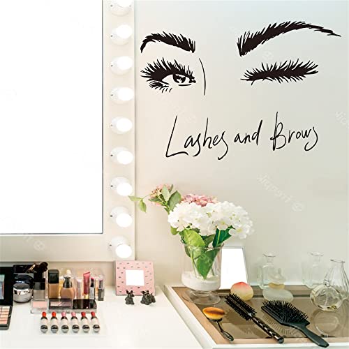 Lash Studio Wall Decal 25x18 – Black Eye & Brow Design