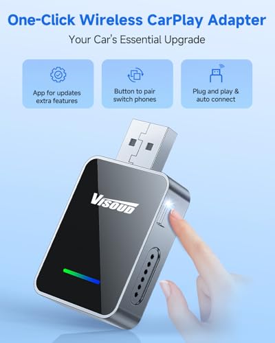 2-in-1 Wireless CarPlay & Android Auto Adapter - Compact Plug & Play