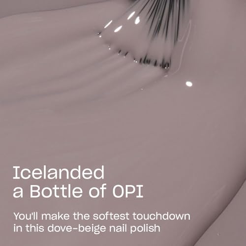 OPI Icelanded a Bottle Opaque Dark Beige Nail Polish - Long Wear, Chip Resistant, 3-Step System