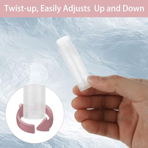 Acrux7 200PCS Lip Balm Tubes with Caps, Clear Lip Balm Tubes Empty Lip Balm Tubes Empty Bulk for DIY Lipstick Homemade 3/16 Oz (5.5 ml)