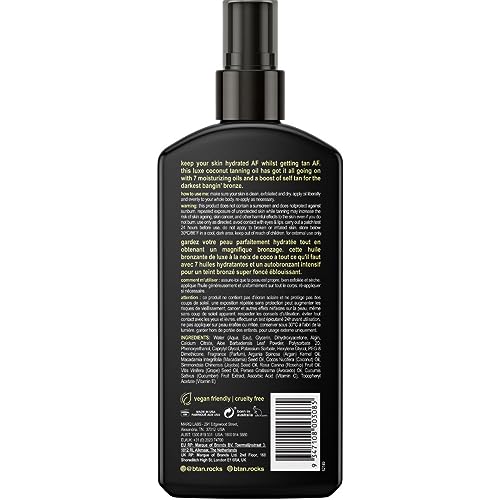 B.Tan Tanning Oil | Dark Tan Accelerator with Coconut & Argan