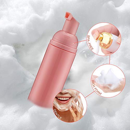 Tekson Travel Foam Pump Bottle 60ml, 3-Pack Foaming Soap Dispenser