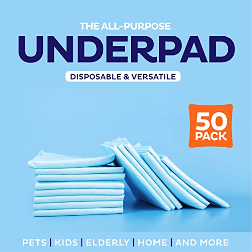 Chucks Pads Disposable 30x36 Underpads [50-Pack] Incontinence Chux Pads Absorbent Fluff Protective Bed Pads - Extra Large Pee Pads for Kids, Adults & Elderly | Leak Proof Puppy Pads for Training - XXL