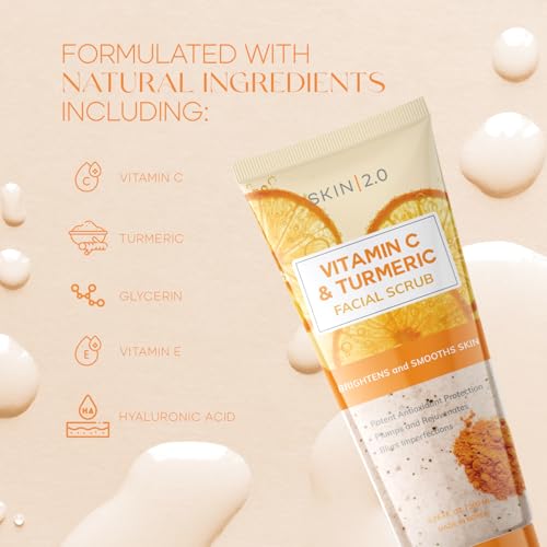 Vitamin C & Turmeric Face Scrub - Brightening Exfoliator, 200ML