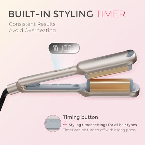 TYMO ROVY 1-Inch Beach Waves Curling Iron with Ceramic Barrel
