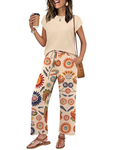 WIHOLL Women's Two Piece Summer Outfit Set