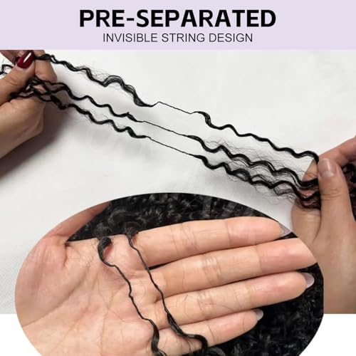 OQ Deep Wave Crochet Hair 18" - 100% Human Hair Extensions