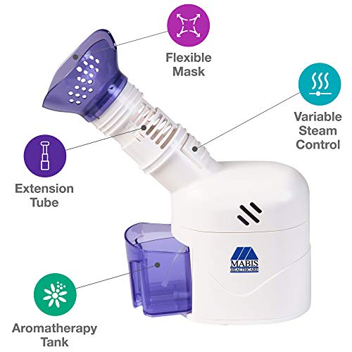 MABIS Facial Steamer with Aromatherapy Diffuser & Face Mask