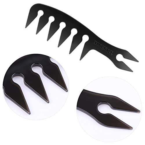 Hair Comb Styling Set Tail Comb Afro Pick 2pk – Double-Sided Professional Barber Brushes
