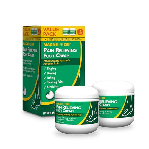 MagniLife DB Pain Relieving Foot Cream for Diabetic Skin - 4 oz (2 Pack)