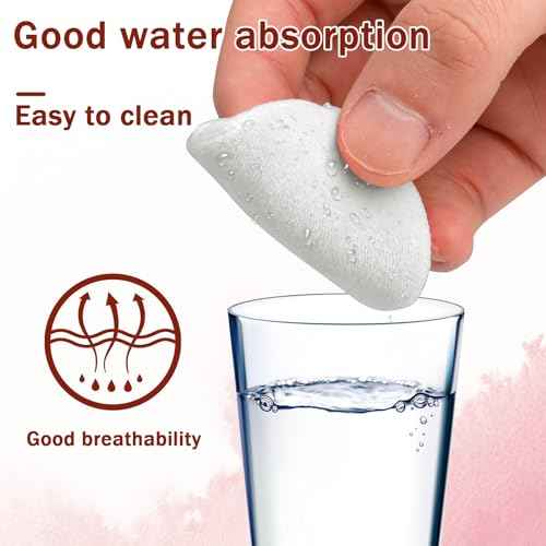 6 PCS Setting Powder Puff, 2 Inch Small Round Makeup Powder Puff Pads with Ribbon Soft Velour Eye Shadow Puff Cosmetic Foundation Blender Sponge Beauty Makeup Tools for Loose Powder & Liquid Cosmetic