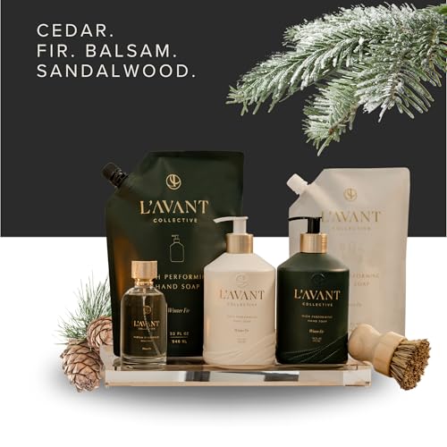 L¡¯AVANT Collective Luxury Hand Soap Refill | Liquid Cleanser with Natural Plant Based Formula, Gentle Daily Wash for Bathroom & Kitchen | Refill, 32 Fl Oz | Winter Fir
