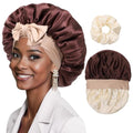 AWAYTR Mulberry Silk Double Layer Reversible Sleep Bonnet