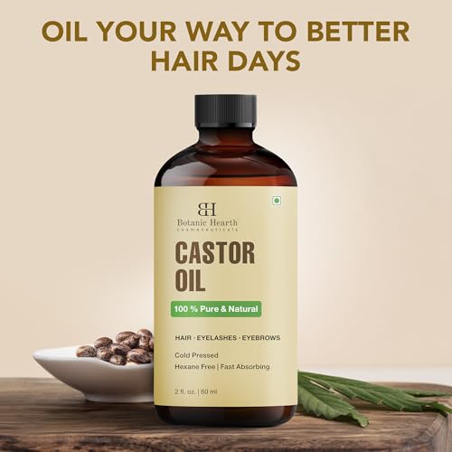 Botanic Hearth Castor Oil 2 Fl oz – Pure Hair & Skin Treatment Oil