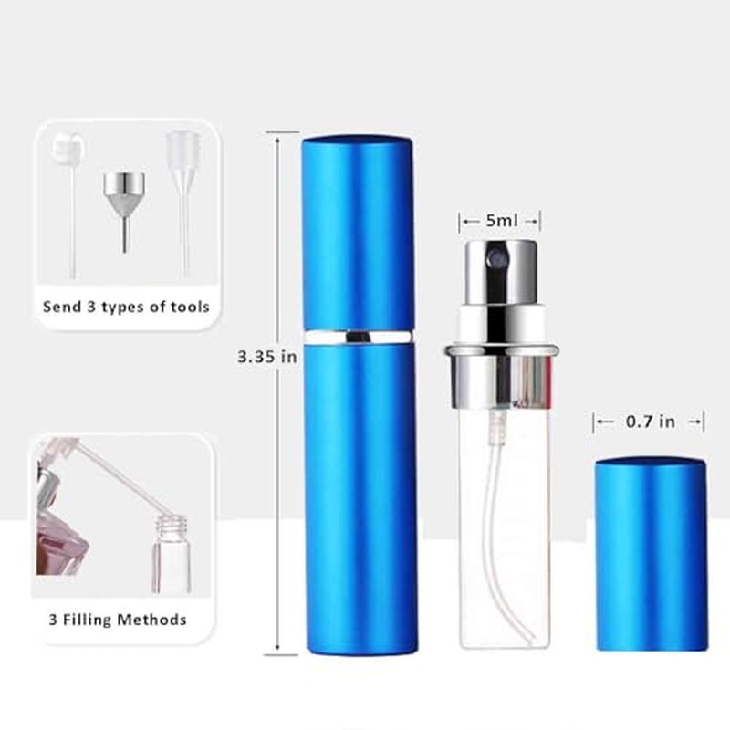 5ml Refillable Perfume Atomizer 6-Pack – Leak-Proof Travel Bottles