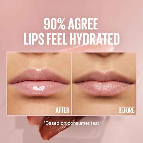 Maybelline Lifter Gloss, Hydrating Lip Gloss with Hyaluronic Acid, Ice, Pink Neutral, 0.18 Ounce