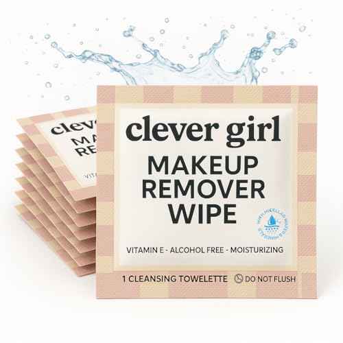 Individually Wrapped Makeup Remover Wipes with Micellar Water, Green Tea Extract, Aloe & Vitamin E - Travel Sized Individual Micellar Cleansing Wipes Unscented (30 Pack)