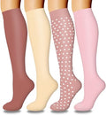 Compression Socks for Men & Women - 4 Pairs for Circulation Support