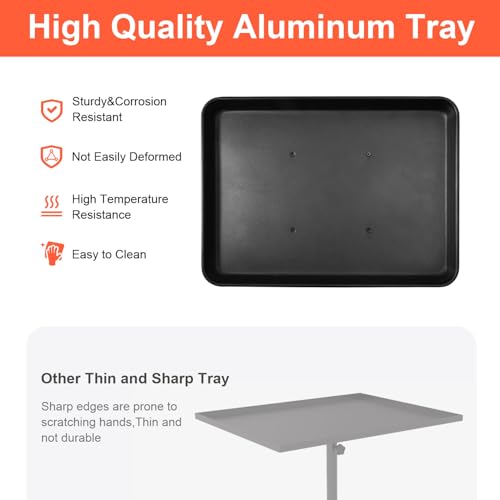 Adjustable Height Salon Tray Cart on Wheels with Storage