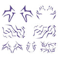 Anime Cosplay Temporary Tattoos - 8 Sheet Full-Body Set