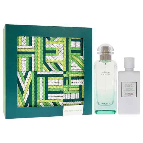 Hermes Un Jardin Sur Le Nil for Women - 2 Pc Gift Set 3.4oz EDT Spray, 2.7oz Body Lotion