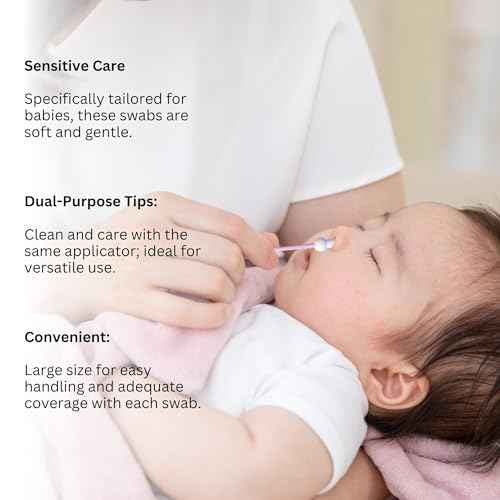 Classic Baby Tees - Small Gentle Double Sided Swabs Designed for Little Ears - for Babies, Infants & Toddlers - Dual Sided Pointed Buds - 80 Cotton Tips - 3 Pack