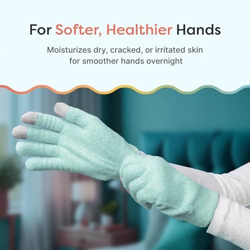 ZenToes Overnight Gel Moisturizing Gloves for Dry Hands - Touchscreen