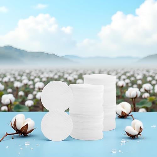150 Pcs White Soft Facial Pads Round Face Cleansing