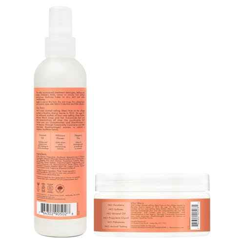 Shea Moisture Kids Curly Hair Care Set ? Coconut & Hibiscus Curling Butter Cream + Extra-Moisturizing Detangler Spray for Kids with Wavy, Thick & Frizzy Hair (2 Piece Set)