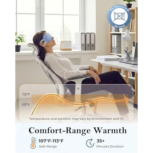 16 Pack Steam Eye Mask for Dry Eyes: Self-Heating Warm Compress for Stye Relief & Digital Eye Strain, FSA&HSA Eligible, Disposable, No Microwave, Travel & Spa Essential, Self-Care Gift, Unscented