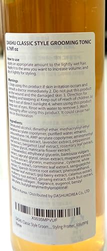 DASHU Hair Tonic for Men 6.76oz - Volumizing & Heat Protective