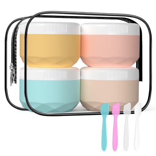 TSA Approved Travel Containers 4-Pack Silicone Jars 1.7oz