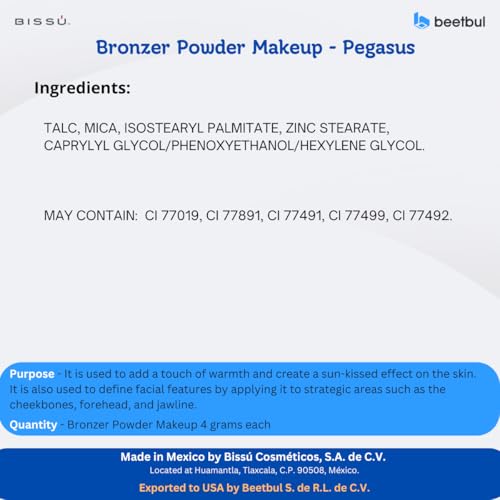 Bissú Bronzer Powder Makeup – Silky Lightweight Formula, 6 Shades